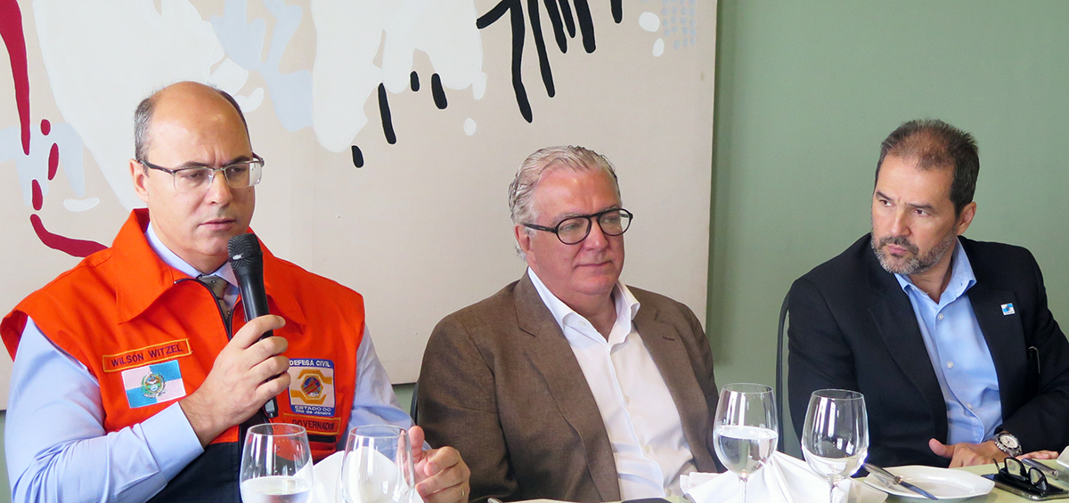 Wilson Witzel, Antonio Alvarenga e Eduardo Lopes