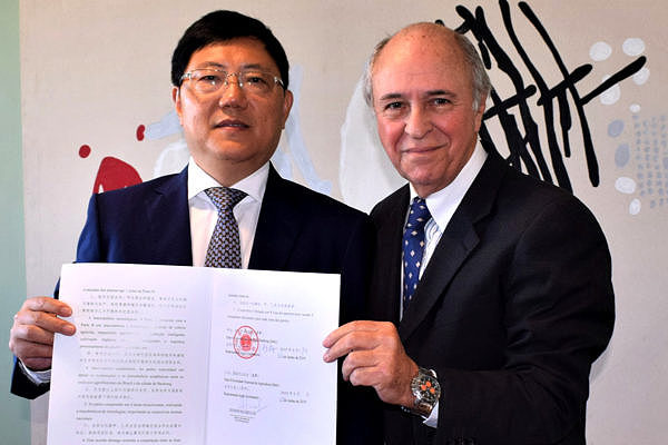 Shanjun Li e Helio Sirimarco. Foto SNA